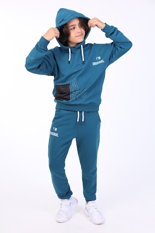Toontoy Erkek Çocuk I Am Orıgınal Baskılı Eşofman Takım Petrol Mavi