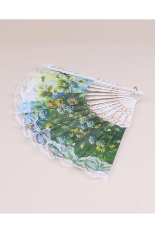 Büro Ev Ofis İnsanı İçin Serinletici Aksesuar Aparat Plastik Yapım Desenli El Yelpazesi