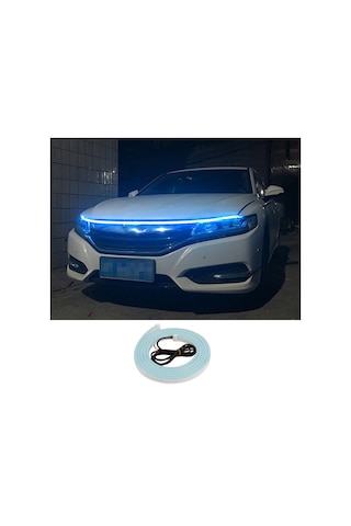 Cbtx 1.8m Araba Kaputu Esnek Dekoratif Işık Şeridi 1000lm Pvc Silikon Su Geçirmez Drl Işık Şeridi - Buz Mavisi