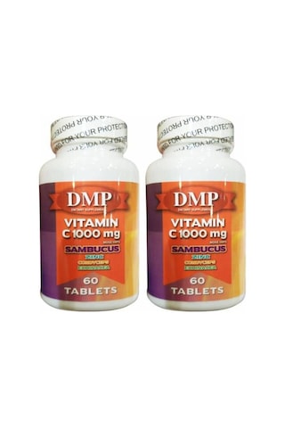 Dmp Vitamin C 1000 Mg Çinko Kara Mürver 2 Kutu 120 Tablet