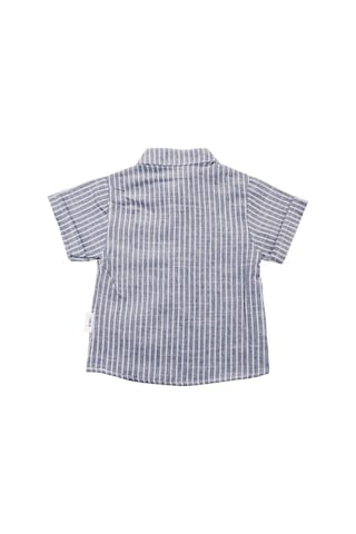 Papyonlu Çizgili Gömlekli Takım Lacivert Bipamuk 001