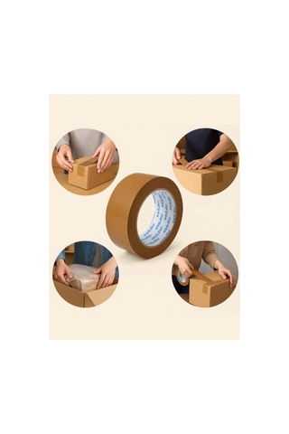 Ambalaj Koli Bandı 6 Adet Kahverengi 45mm 100mt 1