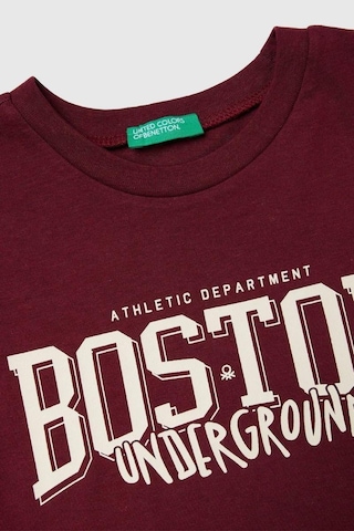 United Colors Of Benetton Erkek Çocuk 3jerc10qo-25k Uzun Kol Tshirt Bordo-2147 Bordo