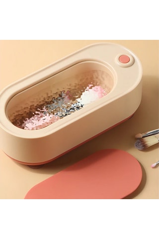 Vkemall Pembe Usb Şarjlı Ultrasonik Temizleyici - Yüksek Frekanslı Titreşim İle Derinlemesine Temizleme, Ev Ve Mağaza Kullanıma Uygun