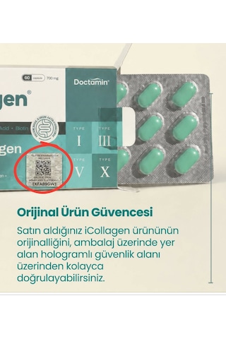 Doctamin İcollagen Kolajen Ve Prebiyotik Tablet 1500 Mg 60 Tablet 3 Adet
