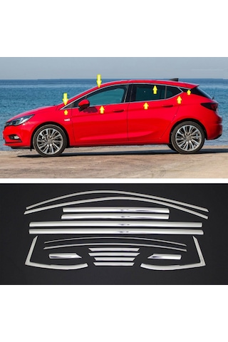 Opel Astra K Cam Çıtası Çerçevesi Kromu Nikelajı Komple Hb