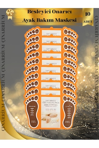 Ayak Peeling Maskesi 10 Lu Soyulma Etkili, Ölü Deri Temizleyici Ve Pürüzsüzleştirici Bakım