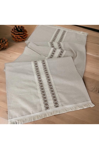 Dnc Home Tekstil Ndchome Ara Dantelli Püsküllü Runner 50 X 150 Krem