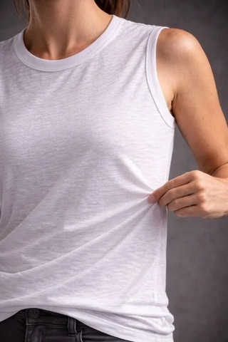 Vexor Flamlı Kumaş Sıfır Kolsuz Atlet Basic Spor Üst, Günlük Ve Fitness Kullanımına Uygun - Beyaz