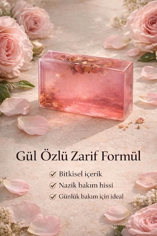 Gül Özlü Cilt Bakım Sabunu - 120 Gr Gül