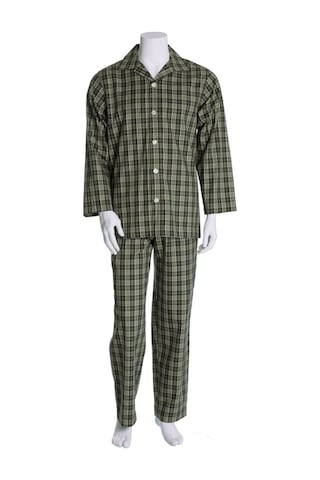 The Don Koyu Yeşil Kareli Poplin Erkek Pijama Takımı