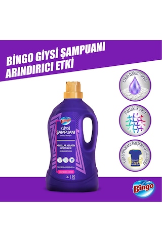 Bingo Arındırıcı Etki Giysi Şampuanı 6 x 3 L
