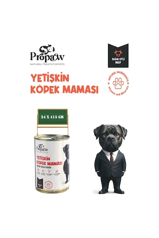 Propaw Sığır Parça Etli Jöleli Premium Tahılsız Yetişkin Köpek Maması 24 x 415 G