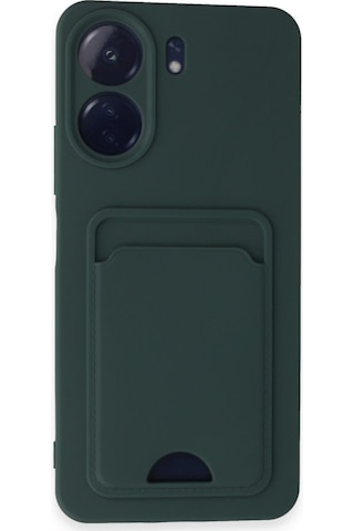Xiaomi Redmi 13c Uyumlu Arka Kamera Korumalı Kart Koyulabilen Silikon Kartlıklı Kılıf Kapak