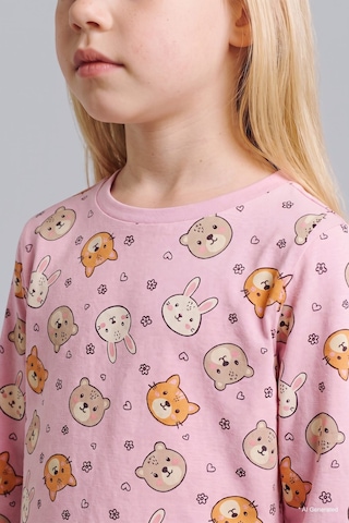 Defacto Desenli 2li Pijama Takımı Kız Bebek I3902a526auer105 Ekru-er105