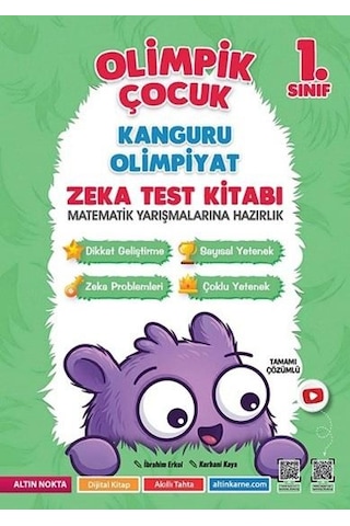 Altın Nokta Yayınları 1. Sınıf Olimpik Çocuk Bilsem Kanguru Olimpiyat Zeka Kitabı