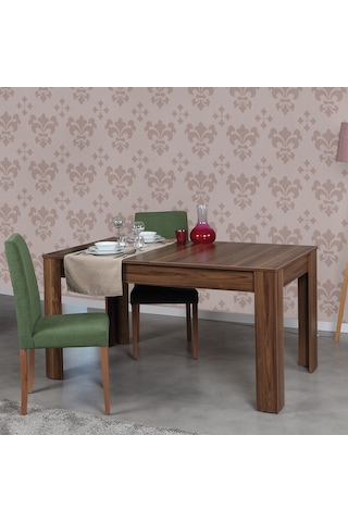 Pasifichome Oblo Açılır Mutfak Masası Ceviz / Açılır Kapanır Yemek Masası