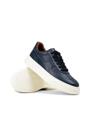 Deery Erkek Hakiki Deri Lacivert Sneaker Ayakkabı - 04601mlcve01