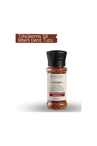 Tütsülenmiş Şili Biberli Deniz Tuzu Tütsülenmiş Şili Biberli Deniz Tuzu