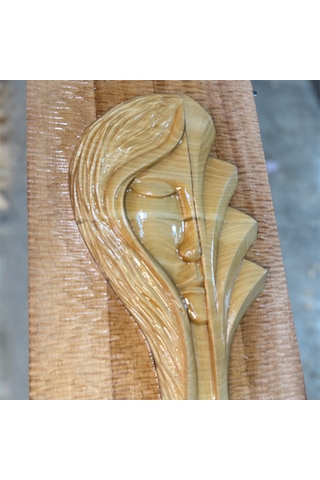 Ahşap El Oyması Dekoratif Pano 46x23 Cm