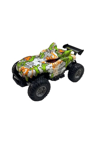 Uzaktan Kumandalı Şarjlı Offroad Canavar Oyuncak Araba Yeşil Çok Renkli