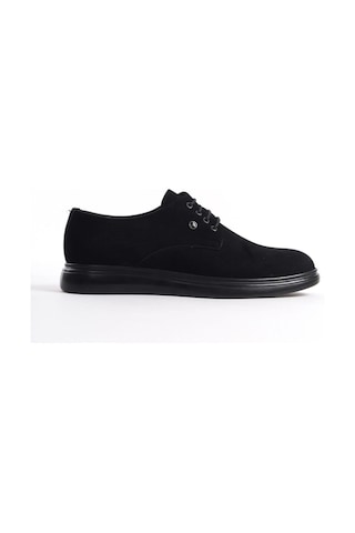 Mubiano Mbrgn87-s Siyah Erkek Süet Bağcıklı Loafer Siyah