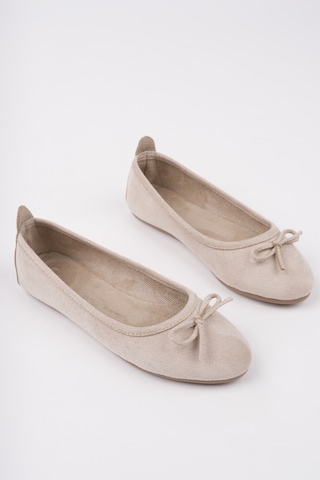 Muggo Miu Fiyonklu Kadın Deri Günlük Babet Kahverengi