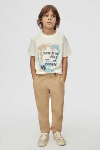 Xo Kids Erkek Çocuk Tişört 4-8 Yaş 48537 Ekru
