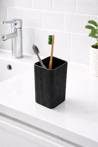 Sas Haus Diş Fırçalık Plastik Siyah Kare 3403 Siyah