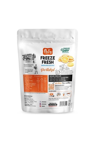 Pol S Freeze Fresh Dondurularak Kurutulmuş Portakal 20 Gr 20 G