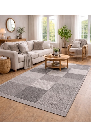 Merinos Rs Sisal 79269-096 Özel Kesme Halı Gri Çok Renkli