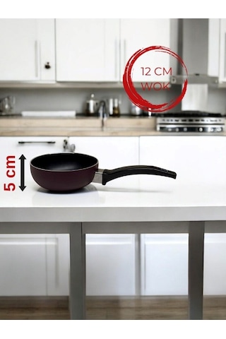 Doremcy 12 Cm Teflon Mini Wok Sos Tava Seti Mini Sos Tavası Çok Renkli