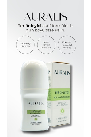 Auralis Beyazlatıcı Etkili Ter Önleyici Roll-on Antiperspirant Unisex 50 Ml