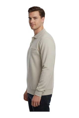 Baglan Erkek Büyük Beden Polo Yaka Cepli Selanik Sweatshirt Bgl-st04978 Taş