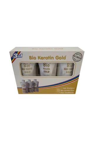 Bio Keratin Gold Kalıcı Brezilya Fönü Şampuan + Keratin ve Saç Bakım Kremi 700 ML