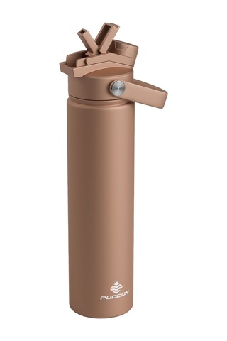 Puccon 750 Ml Kahverengi Paslanmaz Çelik Termos/matara/suluk