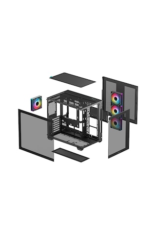 Deepcool Cg530u-4f 4-argb Fanlı Kavisli Panoramik Gaming Mid-tower Pc Kasası
