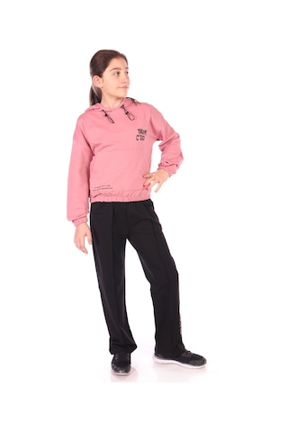 Toontoy Kids Toontoy Kız Çocuk Talent Cest Baskılı Eşofman Takım Gül Kurusu