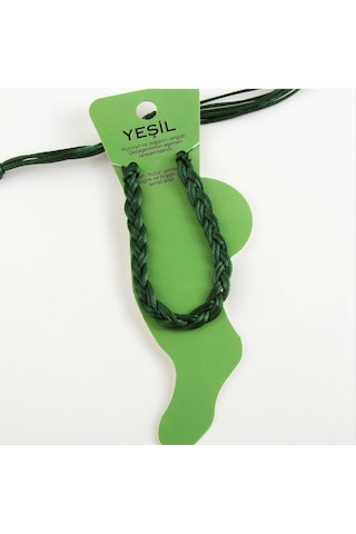 Renkli Örgülü Vinlex İp Halhal-yeşil N145