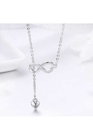 Novahub 925 Ayar Gümüş Infinity Zincir Kolye Kadınlar İçin Bamoer Aşk Hediyesi Gümüş Kolye, Torun, Anne, Kız, Teyze, Kız Kardeşler İçin Mükemmel Hediye Çok Renkli