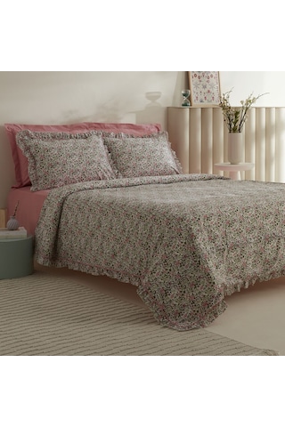 Karaca Home Minay 52 Tel %100 Pamuk Çift Kişilik Nevresim Takımı Pembe Pembe