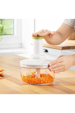1.5 Litre Basmalı El Rondosu 3 Bıçaklı Büyük Boy Sebze Doğrayıcı İpli Gerektirmeyen Manuel Rondo Soğan Sarımsak Biber Meyve Kuruyemiş Doğrayıcı Mutfak Robotu Bpa Free Çok Renkli