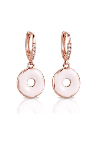 Vip Seri Küpe Xuping Minimal Tasarım Donat Modelı Rose Altın Kaplama 2,2cm Rose Gold