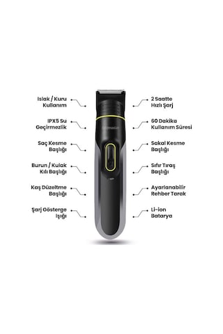 Goldmaster Aksiyon 17 Kademeli 10 In 1 Standlı Tıraş Makinesi