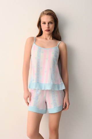 Suwen Briella Pamuklu Atlet Şort Pijama Takımı Sh26612667334 Pembe