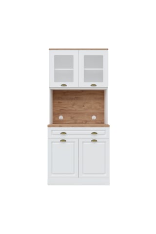 Gözde 2 Kapaklı Kahve Köşesi 93 Cm Mdf Led Aydınlatmalı