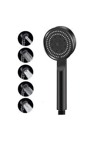Busstier Turbo Duş Başlığı, Yüksek Basınçlı El Duşu, 5 Fonksiyonlu Duş Başlığı Siyah Sku: Smgstk67910f6c9f Diğer