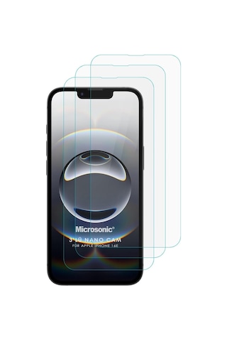 Apple İphone 17e Screen Protector Nano Glass Cam Ekran Koruyucu 3 Lü Paket İphone 17e İle Uyumlu Ekran Koruyucu - Şeffaf