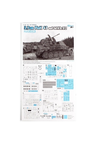 1/35 Sd.kfz.7 W/3.7cm Flak 43 Uçaksavar Kamyonu Maketi, Dragon 6553