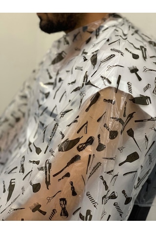 Large Fashion Tek Kullanımlık Berber Kuaför Önlüğü 100'lü